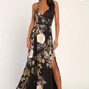Floral Black Maxi Dress
